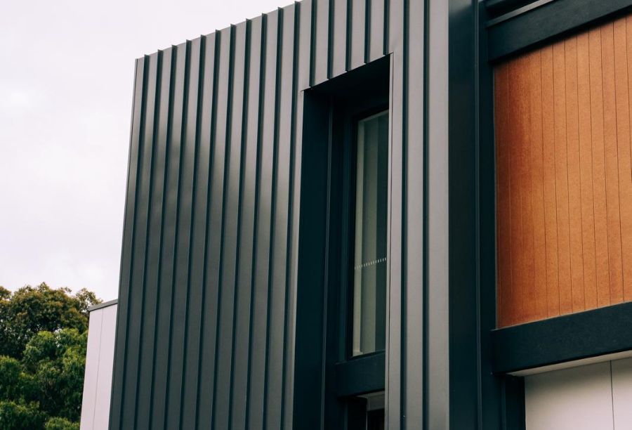 Main Street Blackburn Apartments sideview black cladding with wood