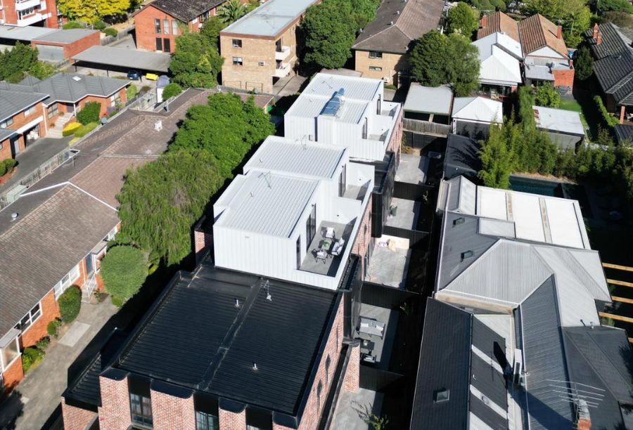 hartington st apartments kew top view - total roof and cladding